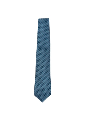 Kiton geometric-pattern tie - Blue