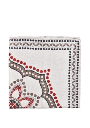 Brunello Cucinelli mandala-pattern handkerchief - Neutrals