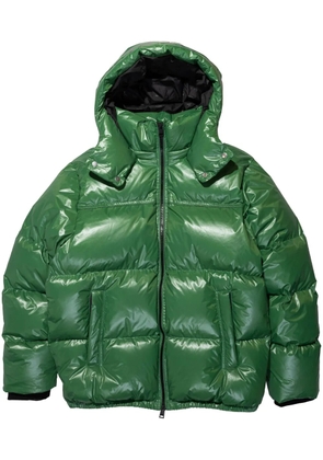 Purple Brand logo-print hooded jacket - Green