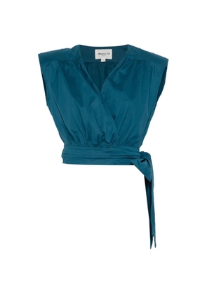 MAISON123 V-neck tie top - Blue