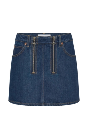 Marine Serre zipped mini skirt - Blue