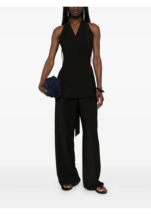 Marella wrap-style halterneck suit - Black