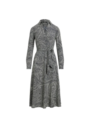 Lauren Ralph Lauren paisley-print wrap dress - Blue