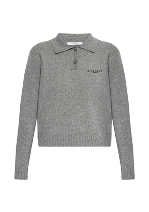 Givenchy long-sleeve polo top - Grey