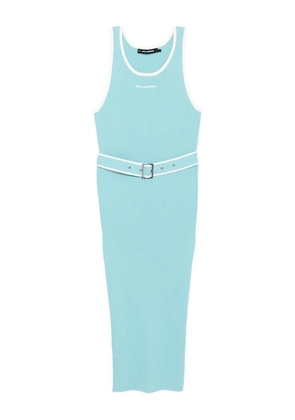 Karl Lagerfeld logo-embroidered dress - Blue