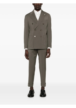 LUIGI BIANCHI MANTOVA double-breasted buttoned suit - Green