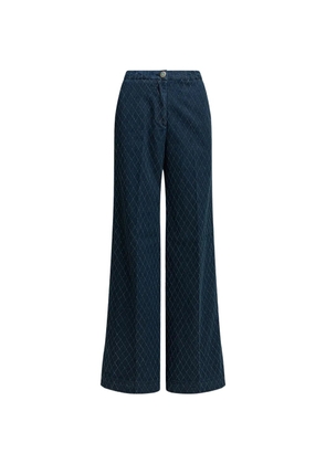 Shaft Jeans diamond-pattern embellished jeans - Blue