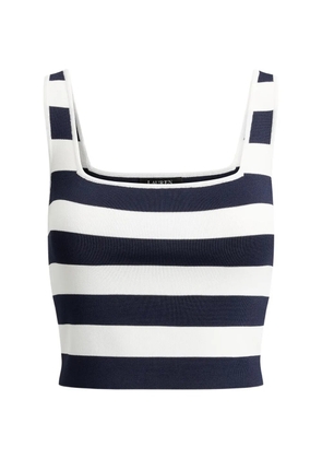 Lauren Ralph Lauren stripped cropped vest - Blue