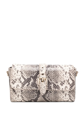 Maje snake-effect buckle-detail cross body bag - Neutrals