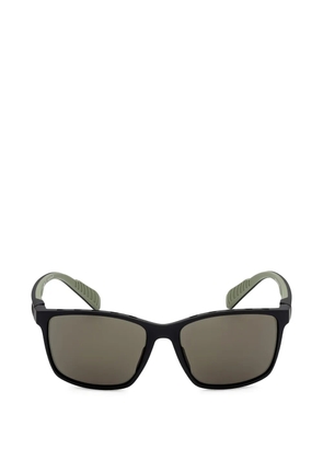 adidas logo-print square-frame sunglasses - Black