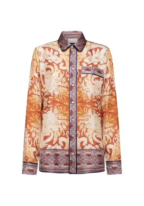 Pierre-Louis Mascia printed silk shirt - Orange