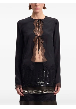 16Arlington Filipa lace-trims blouse - Black
