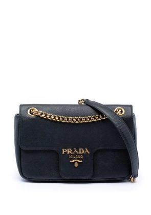 Prada Pre-Owned 2010-2026 Saffiano Pattina Chain crossbody bag - Black