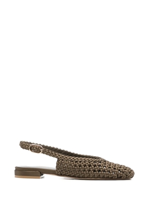 Stuart Weitzman woven slingback pumps - Green