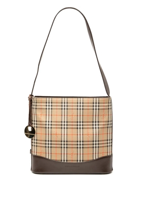 Burberry Pre-Owned 2000-2017 Haymarket Check Canvas shoulder bag - Brown