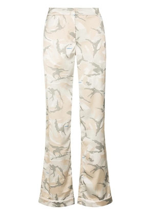 Off-White camouflage-pattern flared trousers - Neutrals