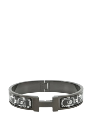 Hermès Pre-Owned 2020-2026 Narrow Enamel Clic HH Metallique So Black Bracelet T4 costume bracelet
