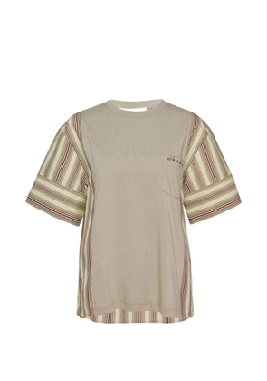 3.1 Phillip Lim striped-panel pocket T-shirt - Neutrals