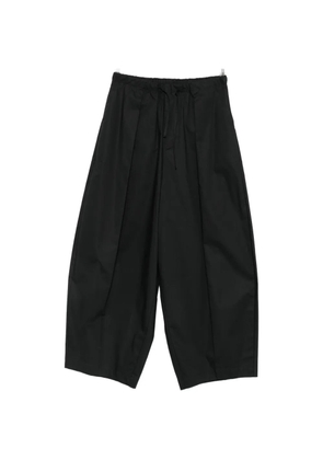 Su pleated drawstring-waist trousers - Black