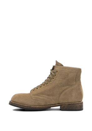 visvim Brigadier Mid Folk lambskin lace-up boots - Neutrals