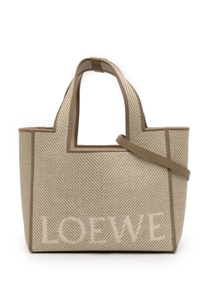 Loewe Pre-Owned 2024 Small Canvas Font Tote satchel - Neutrals
