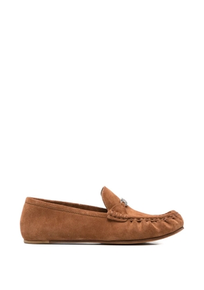 Casadei C-Chain suede loafers - Brown