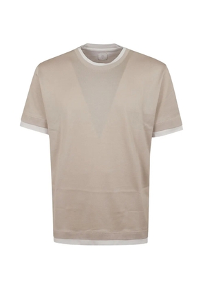 Eleventy layered T-shirt - Neutrals