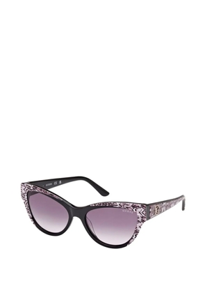GUESS EYEWEAR snake-print cat-eye sunglasses - Black