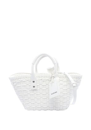 Balenciaga Pre-Owned 2010-2026 Faux Leather Bistro Panier XS satchel - White