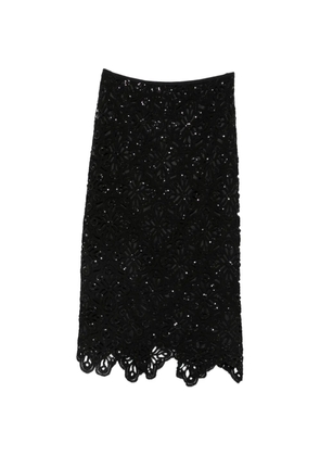 Pennyblack sequin-embellished lace-overlay maxi skirt