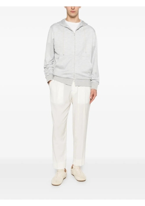 Eleventy zip-fastening hoodie - Grey