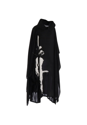 Yohji Yamamoto Ry Lawn midi dress - Black