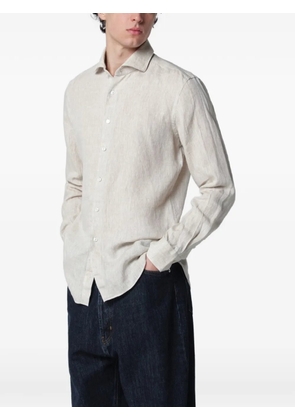 Xacus long-sleeved linen shirt - Neutrals