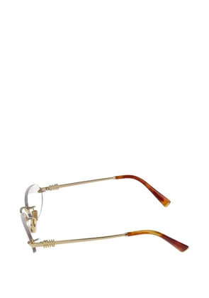Miu Miu Eyewear rimless oval-frame glasses - Gold