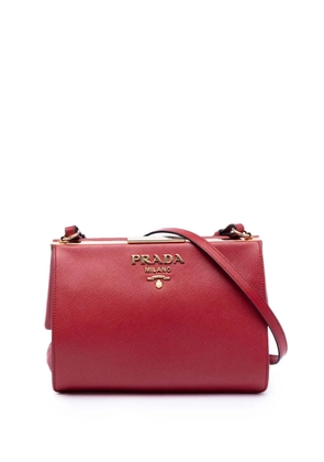 Prada Pre-Owned 2010-2026 Saffiano and City Calf Light Frame crossbody bag - Red