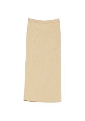 Leslie Amon straight-hem midi skirt - Gold