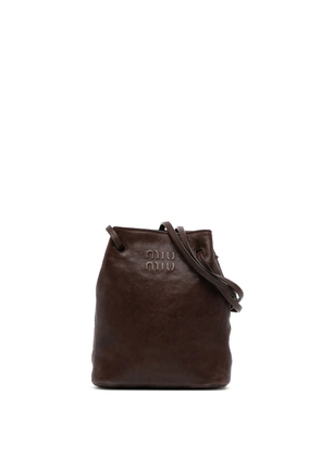 Miu Miu Pre-Owned 2025 Mini Nappa Leather crossbody bag - Brown
