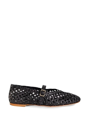 Fabio Rusconi Francy woven buckle-fastening ballet flats - Black