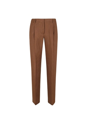 Lardini pleated pressed-crease trousers - Brown