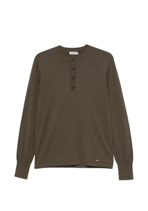 Simkhai long-sleeve button-placket sweater - Green