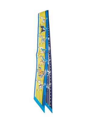 Hermès Pre-Owned 2000-2010 Pani La Shar Pawnee Twilly Silk Scarf scarves - Blue