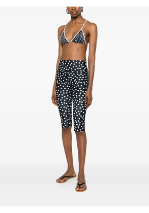 Leslie Amon Capri polka-dot shorts - Black