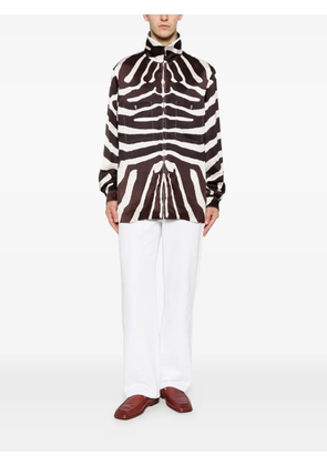Valentino Garavani zebra-print jacket - Brown