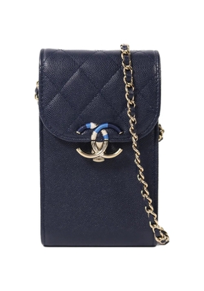 CHANEL Pre-Owned quilted CC phone bag - Blue