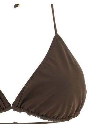 Jacquemus Rond-Carré triangle bikini top - Brown