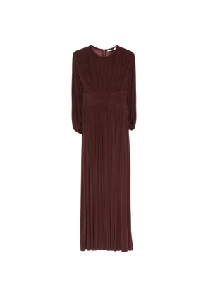 ZIMMERMANN Luna pleated long-sleeve dress - Red
