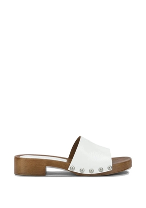 Copenhagen Studios stud-embellished leather clog sandals - White
