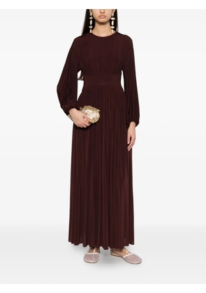 ZIMMERMANN Luna pleated long-sleeve dress - Red