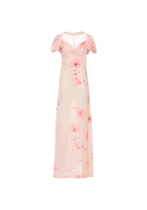 MAR DE MARGARITAS Benedetta floral-print balloon-sleeve maxi dress - Pink