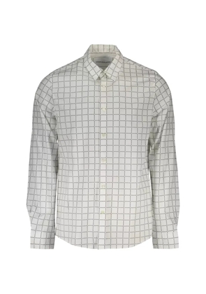 Calvin Klein grid-print slim-fit shirt - White